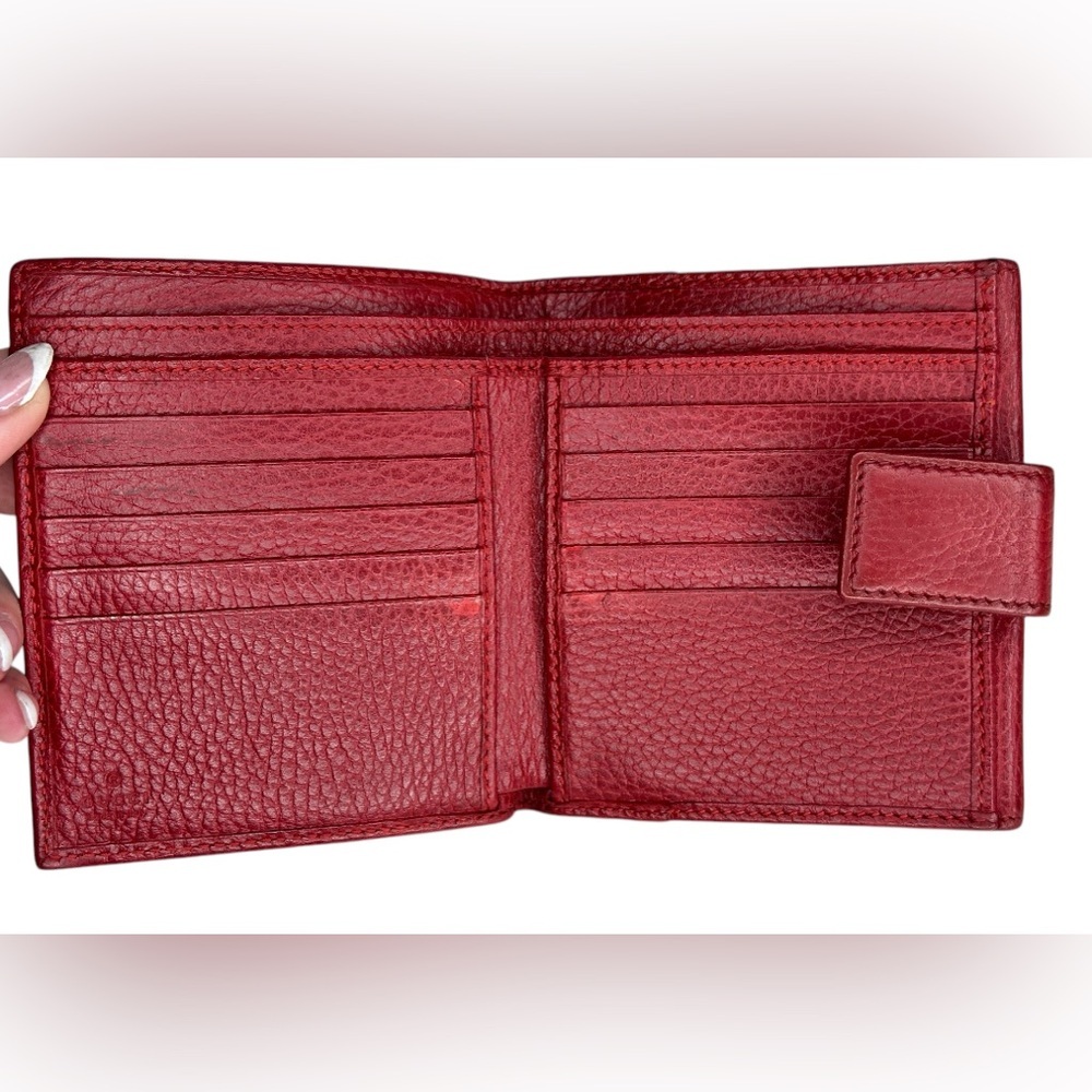 Gucci Marmont Red Leather Wallet EUC - Picture 9 of 14